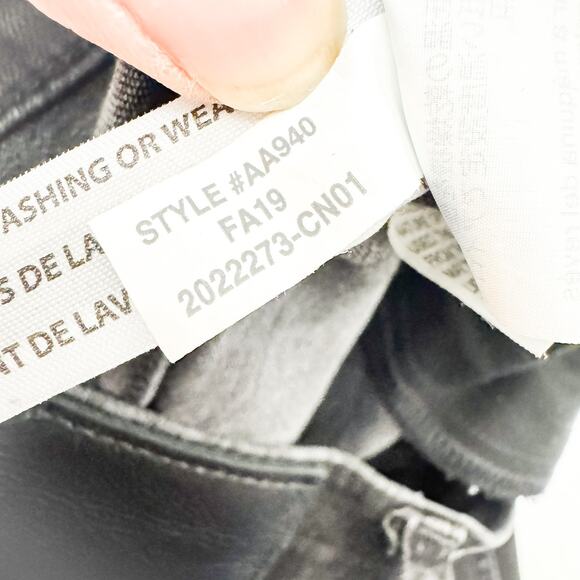 Madewell 10" High-Rise Skinny Button Fly Charcoal Denim Jeans Size 25P - Picture 9 of 10